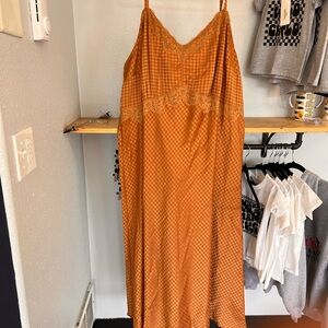 Torrid Women's Lace Trim Slip Dress -harvest gold